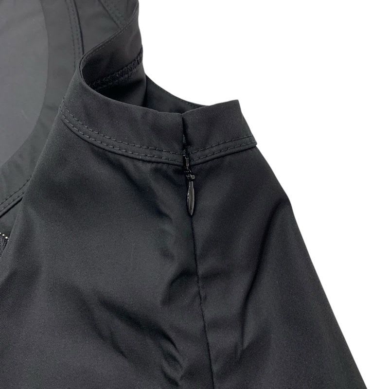 Prada Dress Recycled Polyamide Black Silver Re-nylon Triangle Logo 23 AW