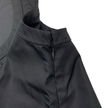 Prada Dress Recycled Polyamide Black Silver Re-nylon Triangle Logo 23 AW
