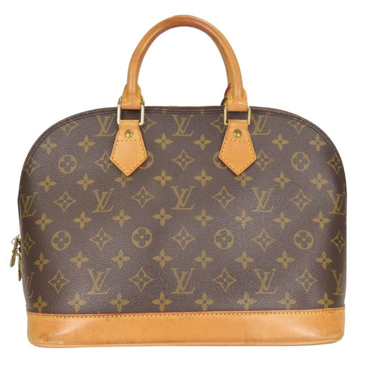 Louis Vuitton Handbag Alma Monogram Leather Brown Classic