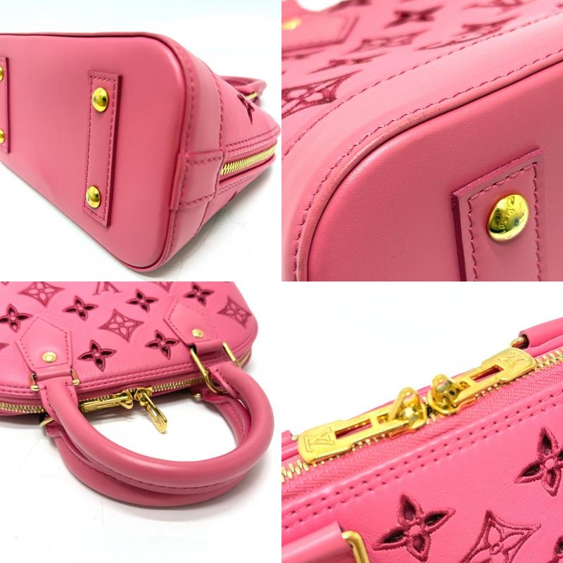 Louis Vuitton Handbag LV Broderie Anglaise Alma BB M22878 Leather Pink