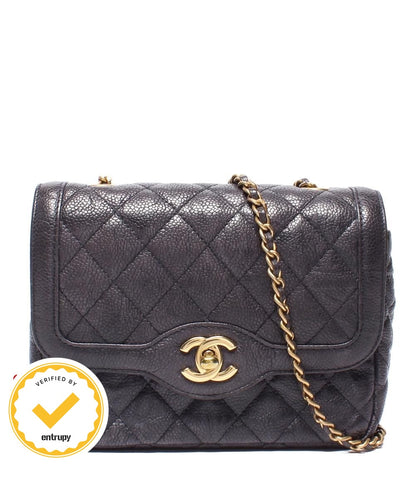 Chanel Chain Shoulder Bag Single Flap Mini Quilted Caviar Leather
