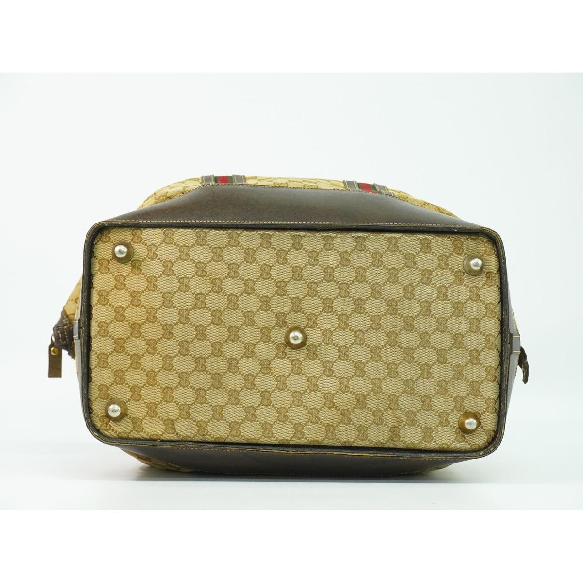 Gucci Vintage Sherry Line GG Canvas Boston Bag — view 3