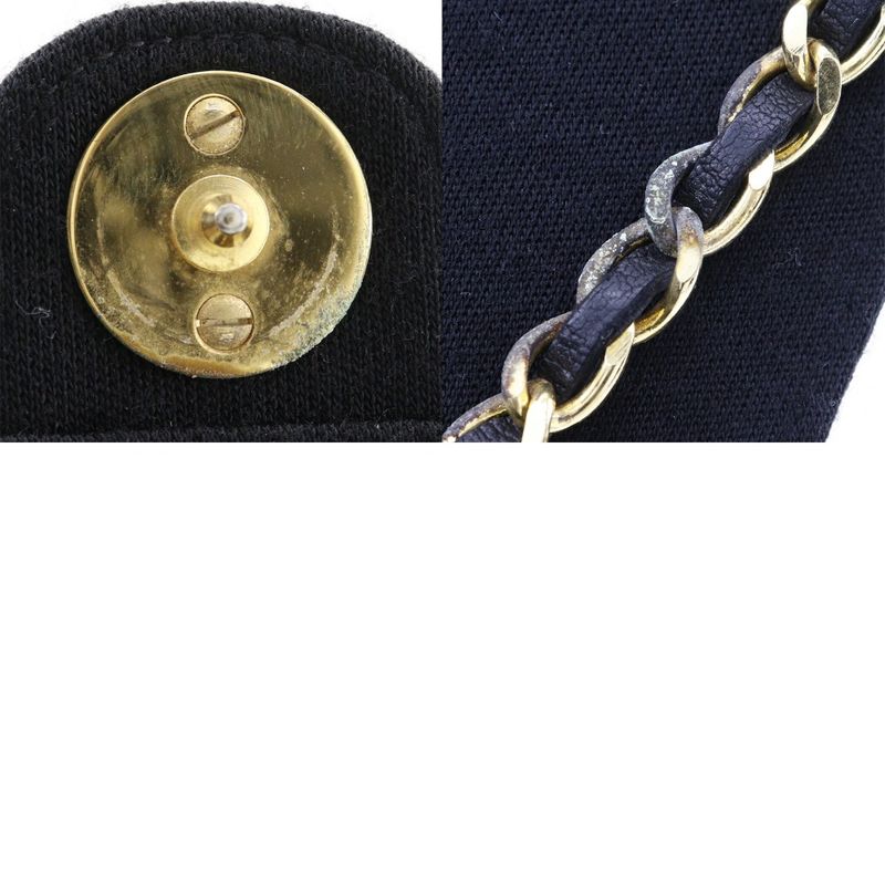 Chanel Chain Shoulder Matelasse Cotton Black Ladies Shoulder Bag