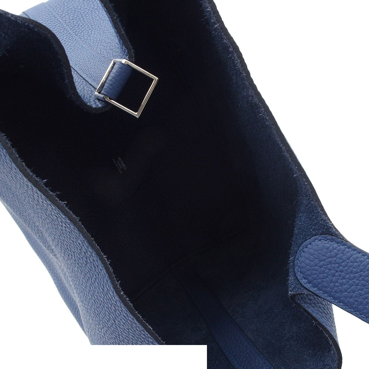 Hermes Picotin Lock GM Blue Brighton Silver Taurillon Clemence Handbag — view 5