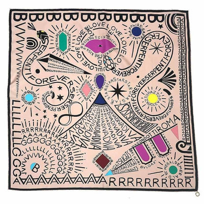 Bvlgari Scarf Heritage Silk Bbcharm Pink