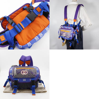 Gucci GG Small Bag 2way Waist Bag 752100 Nylon Blue/purple Unisex Backpack/daypa