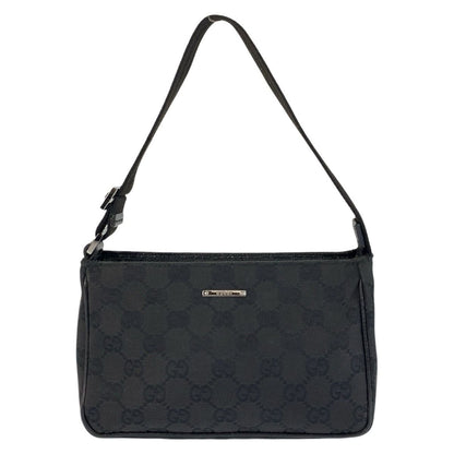Gucci Black Silver GG Canvas Handbag