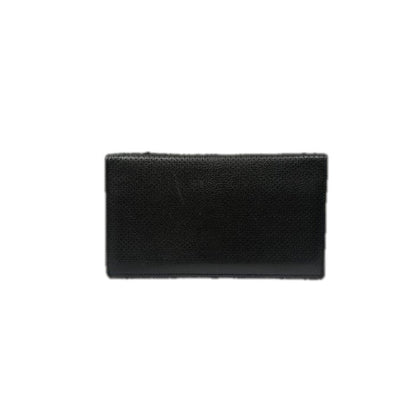 Hermes MC2 Fleming Long Wallet Calf Leather Perforated Black