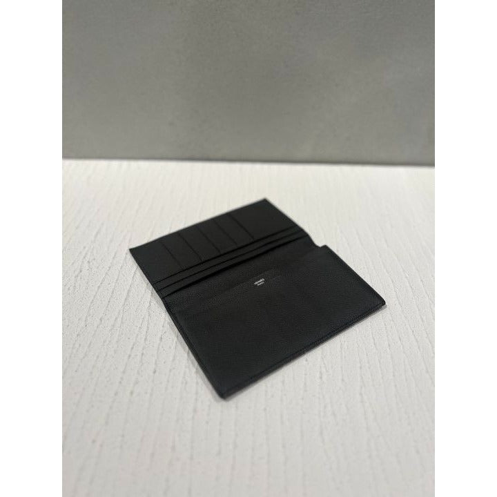 Hermes MC2 Fleming Long Wallet Calf Leather Perforated Black — view 3