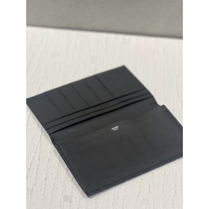 Hermes MC2 Fleming Long Wallet Calf Leather Perforated Black — view 4