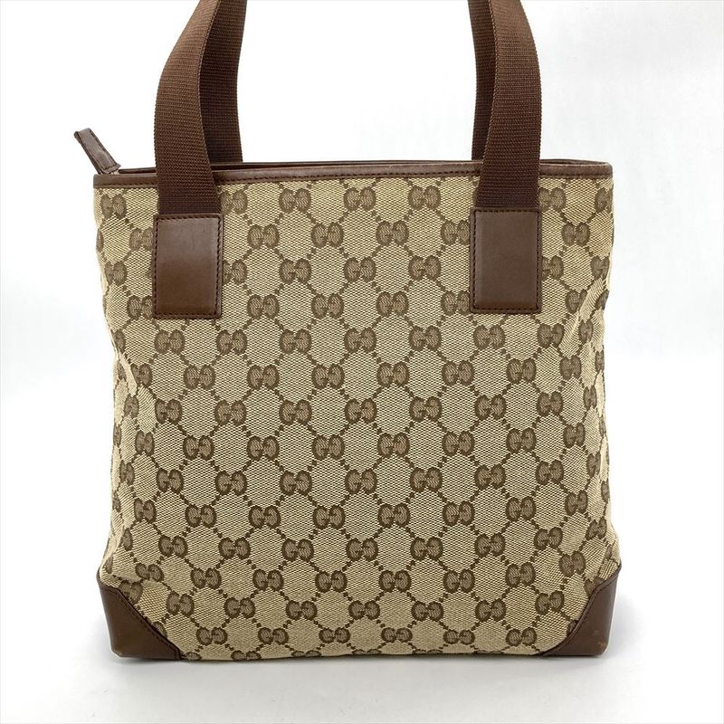 Gucci Tote Bag GG Canvas Leather Beige 019 0402 Women