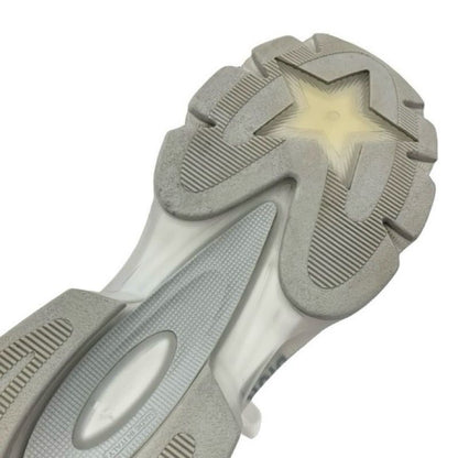 Christian DIOR Vibe Sneakers Shoes Leather Rubber Fabric White Gray Logo