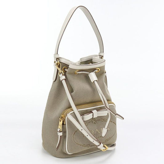 Prada Bucket Bag 1bh097 Handbag Logo Jacquard Women