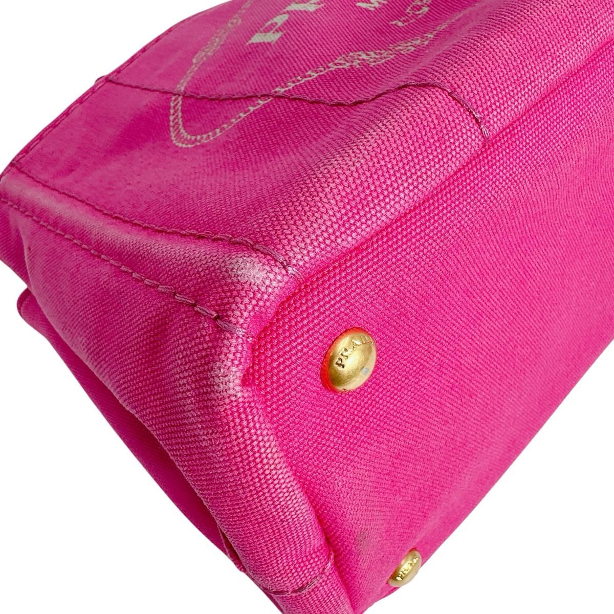 Prada 1 Bg439 Canapa Handbag Mini Tote Bag Pink