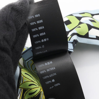 Prada Scarf Printed Silk Twill Blue Multicolor — view 5