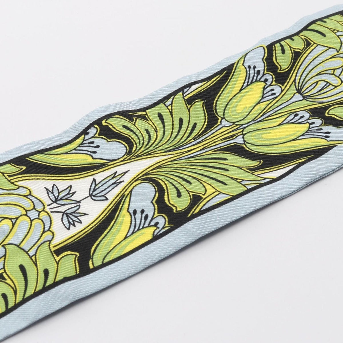 Prada Scarf Printed Silk Twill Blue Multicolor — view 6