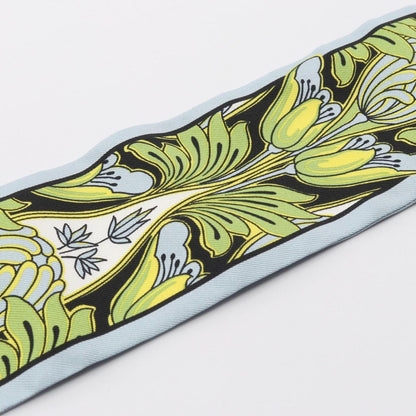 Prada Scarf Printed Silk Twill Blue Multicolor — view 6