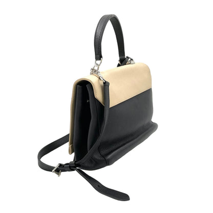 Louis Vuitton Lockme 2 Cartable Vanille Noir Leather Ivory Black Shoulder Bag — view 2