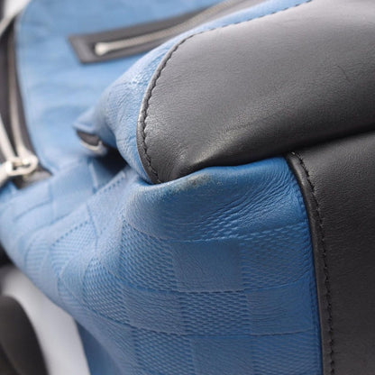 Louis Vuitton Backpack Noir Black Blue Leather Avenue — view 10