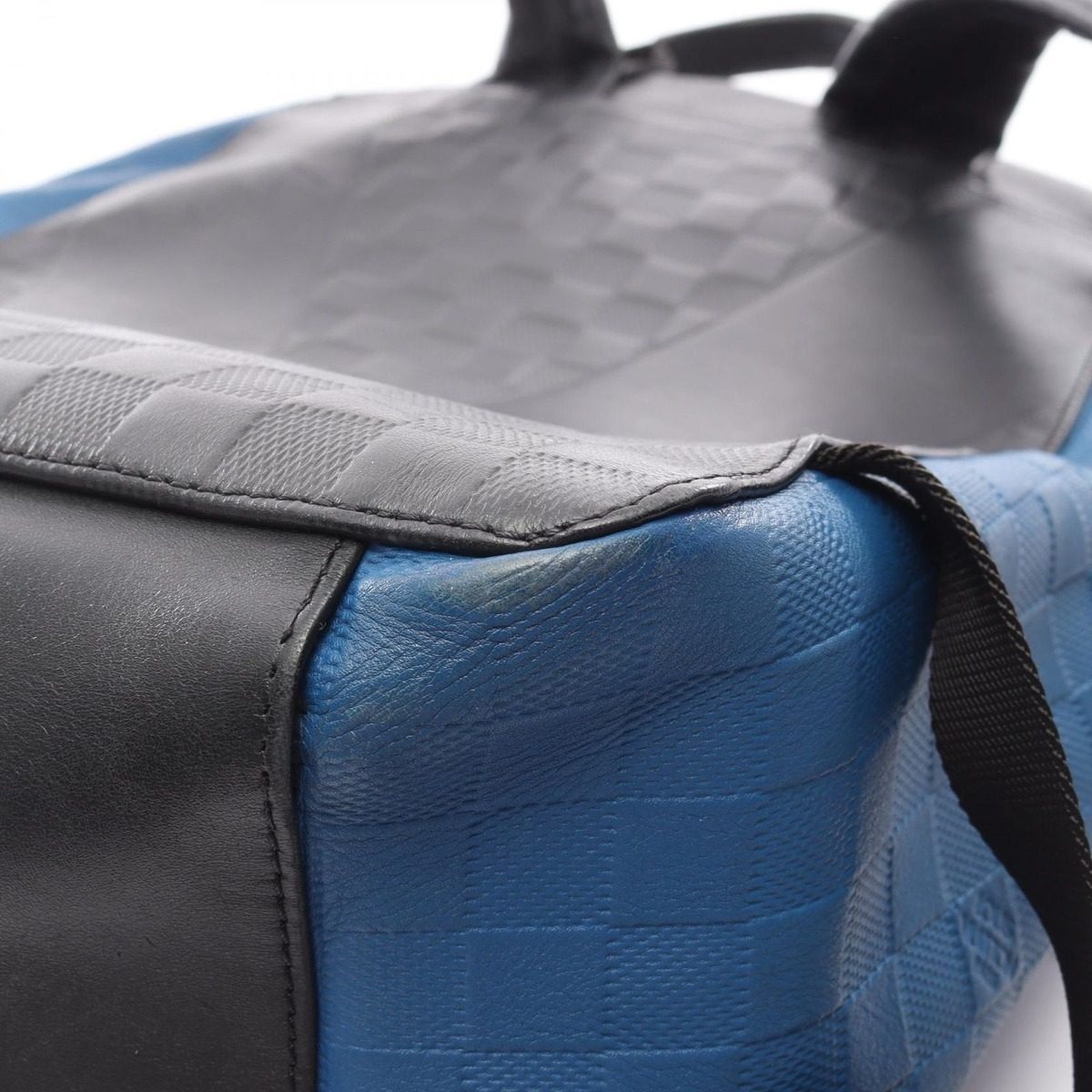 Louis Vuitton Backpack Noir Black Blue Leather Avenue — view 13