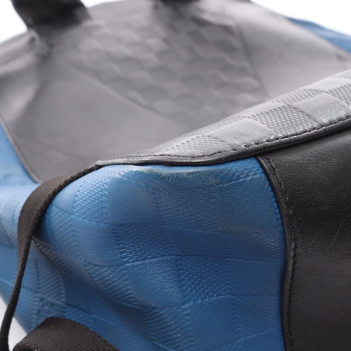 Louis Vuitton Backpack Noir Black Blue Leather Avenue — view 14