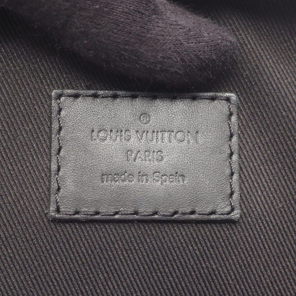 Louis Vuitton Backpack Noir Black Blue Leather Avenue — view 4