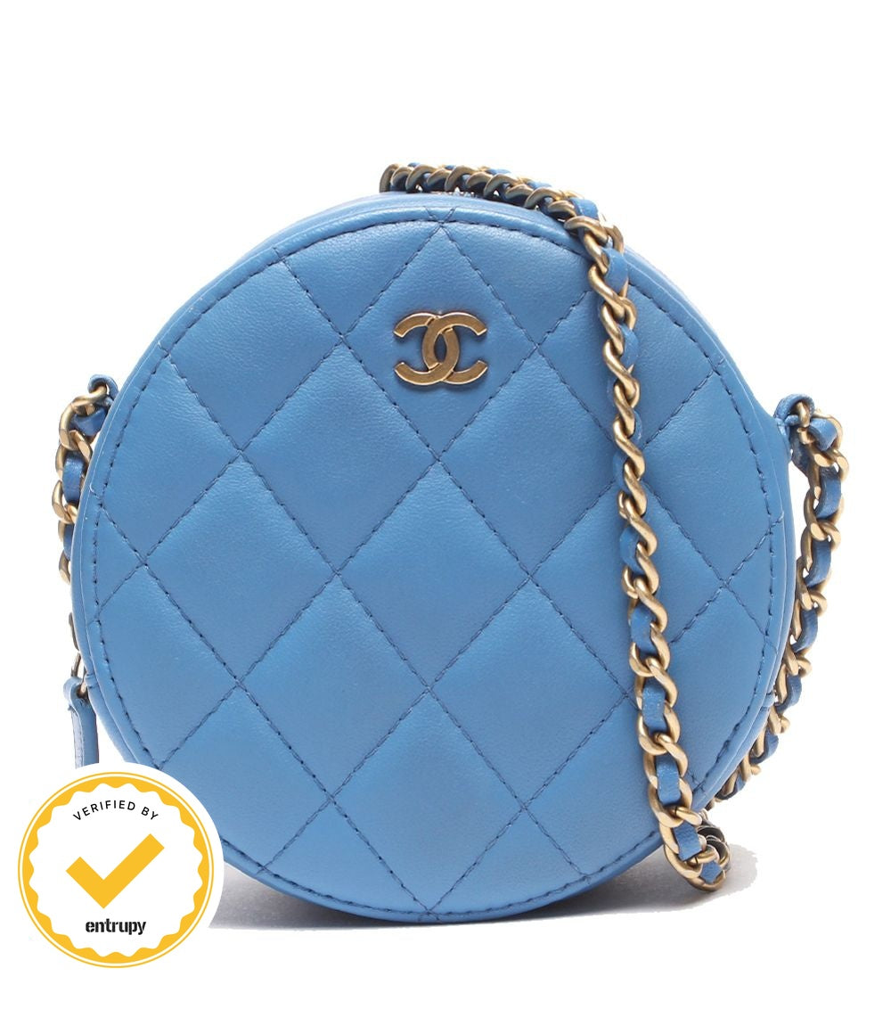 Chanel Chain Shoulder Bag Crossbody Gold Quilted Single