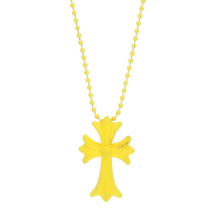 Chrome Hearts Rubber CH Crs Sml Small CH Cross Silicone Necklace