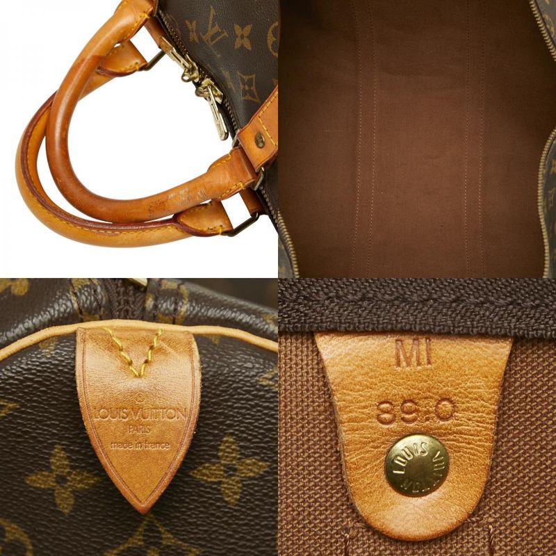 Louis Vuitton Monogram Keepall 55 Boston Bag Travel Bag M41424 Brown PVC