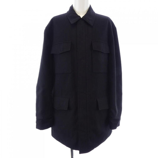 Hermes Coat Cashmere Black Reversible