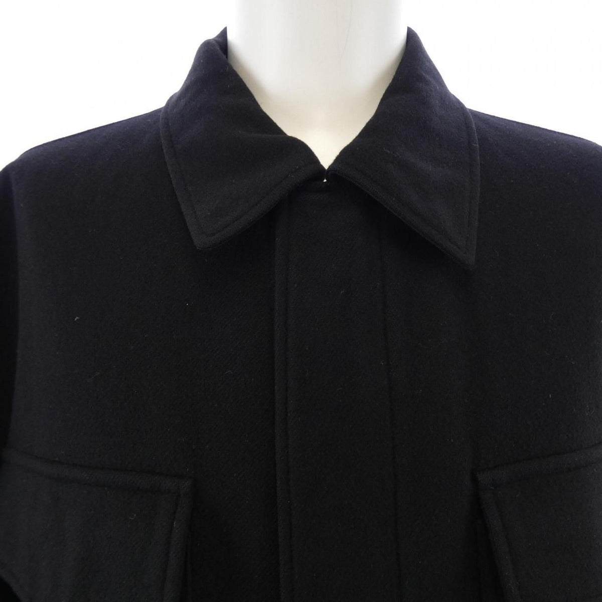 Hermes Coat Cashmere Black Reversible — view 4