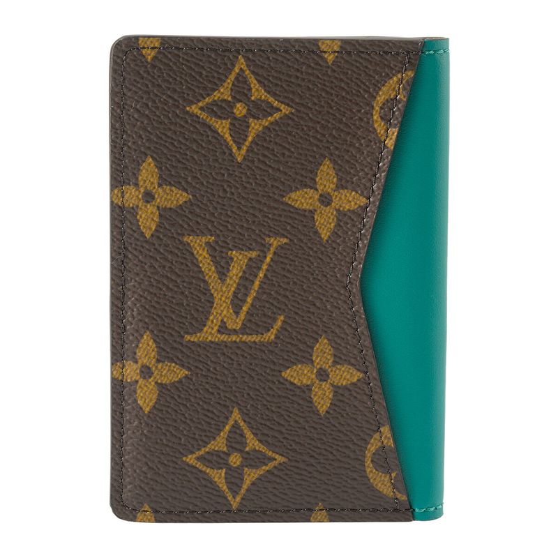 Louis Vuitton Card Case Organizer De Poche Brown/borneo Green
