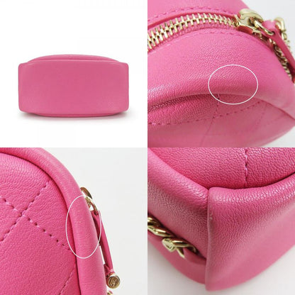 Chanel Shoulder Bag Matelasse Chain Leather Pink Gold Hardware Crossbody Coco