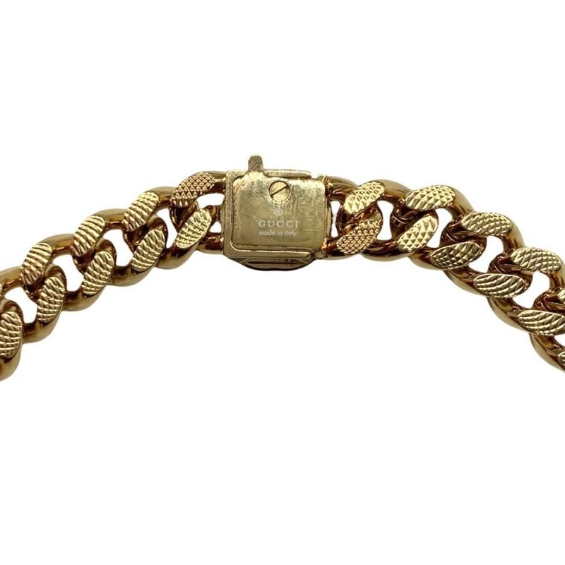 1291 Gucci 675766 GP Interlocking G Kihira Necklace Gold Used Excellent