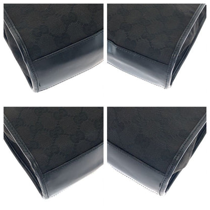 Gucci Jackie Black Silver Hardware GG Canvas 002 1065 Tote Bag Handbag Women