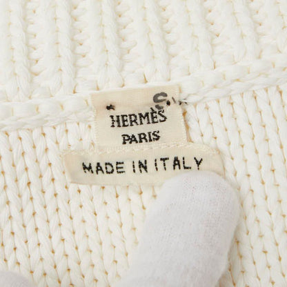 Hermes Knit Camisole Size:38 White Cotton Women Hermes