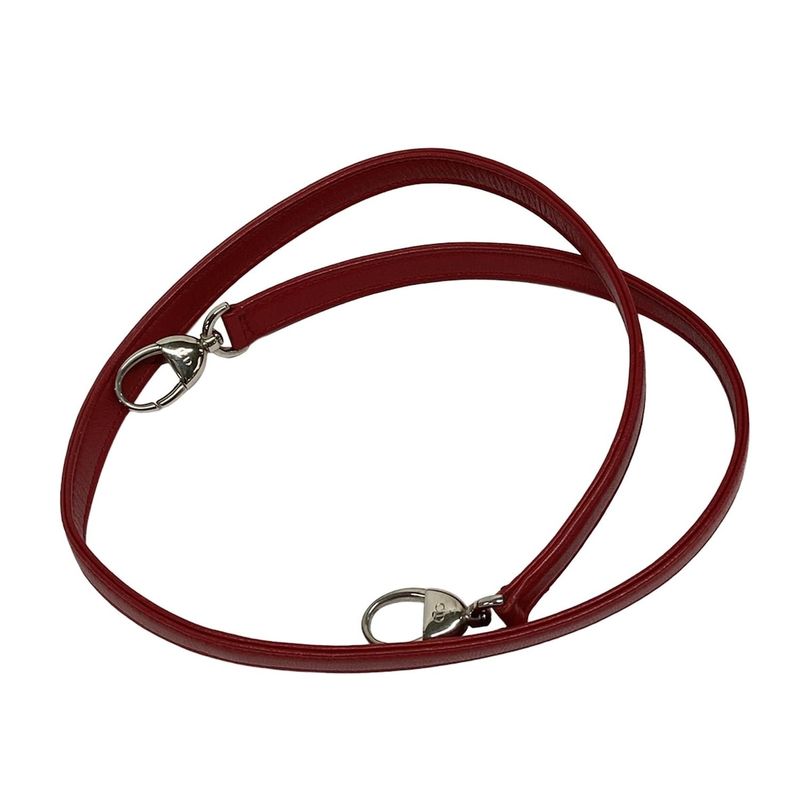 Dior/christian Dior Handbag Lady Dior Large Bag Red Leather