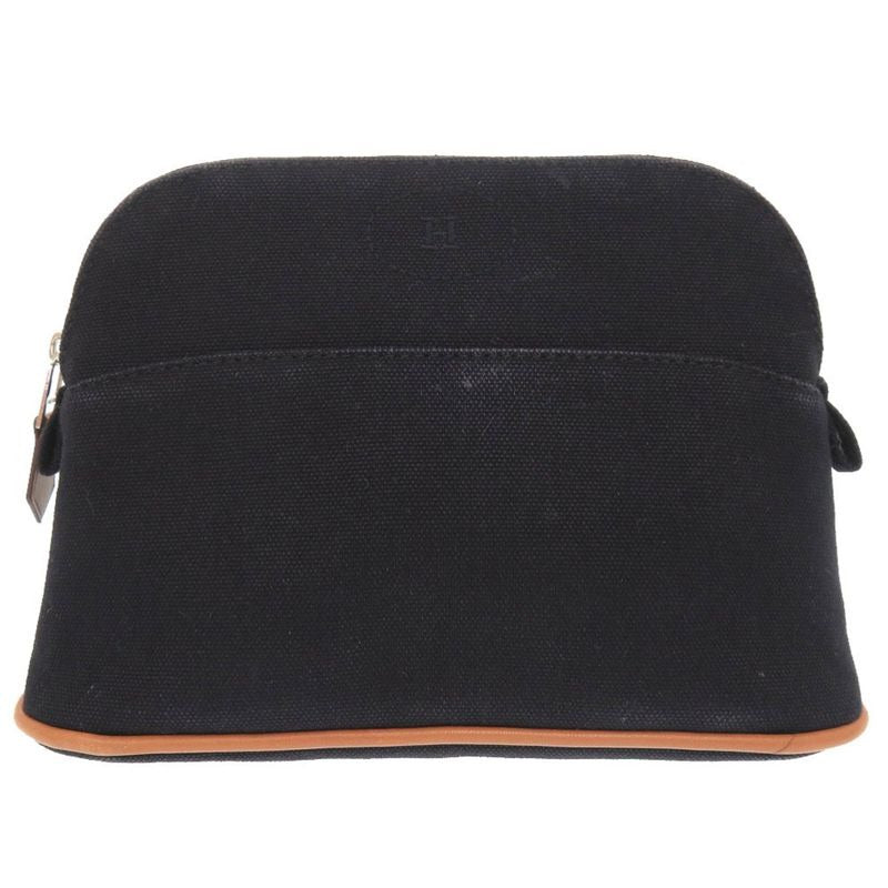 Hermes Bolide Pouch 20 PM Canvas Black Bag 0506
