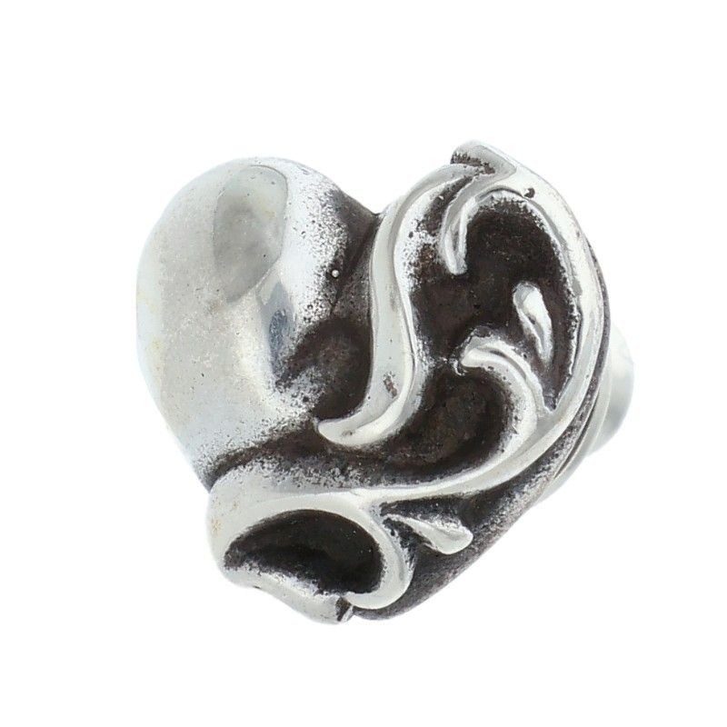 Chrome Hearts Stud Heart Silver Earrings