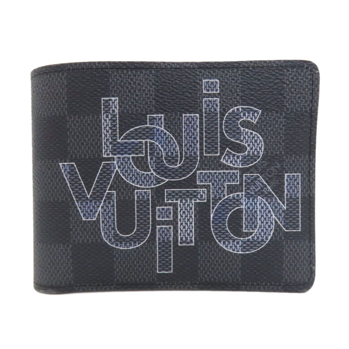 Louis Vuitton Portefeuille Multiple Bifold Wallet Damier Graphite Gray