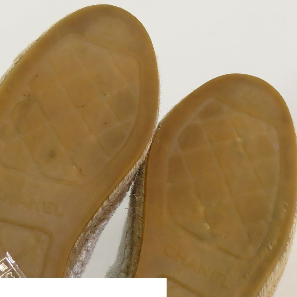 Chanel Espadrilles Silver Black Pile Jute CC Logo Slip-on — view 5