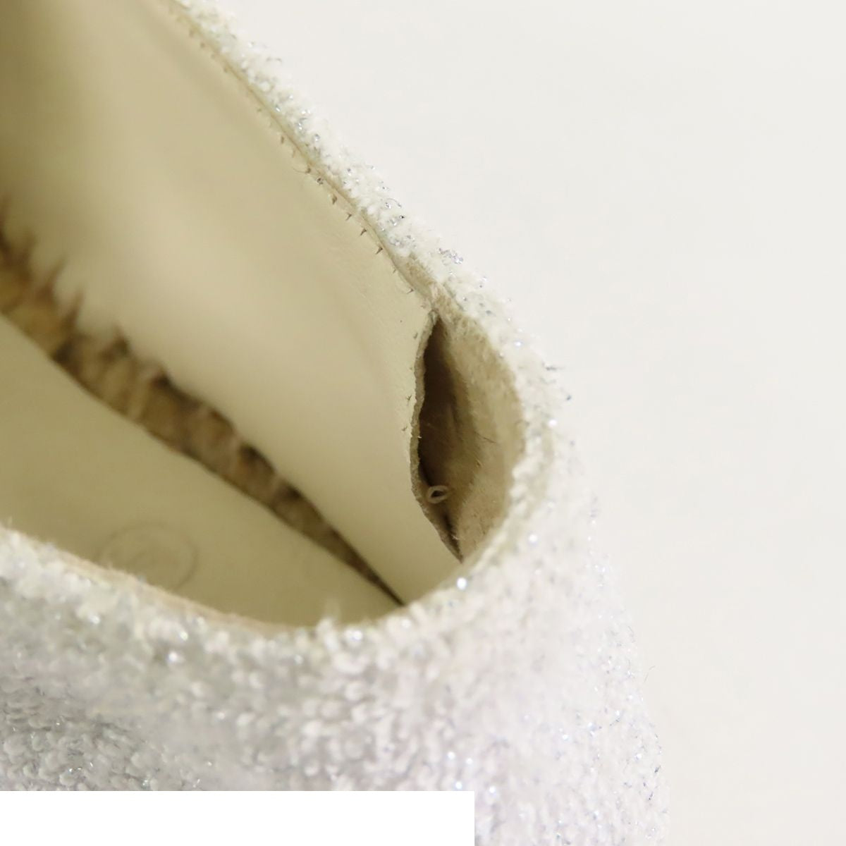 Chanel Espadrilles Silver Black Pile Jute CC Logo Slip-on — view 6