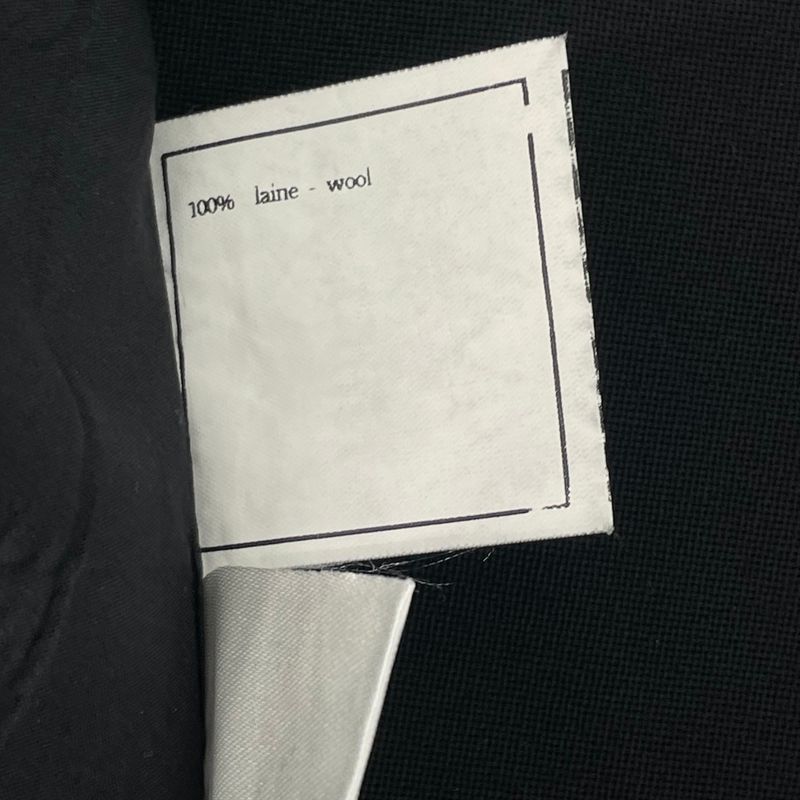 Chanel Coco Button Wool Skirt Black