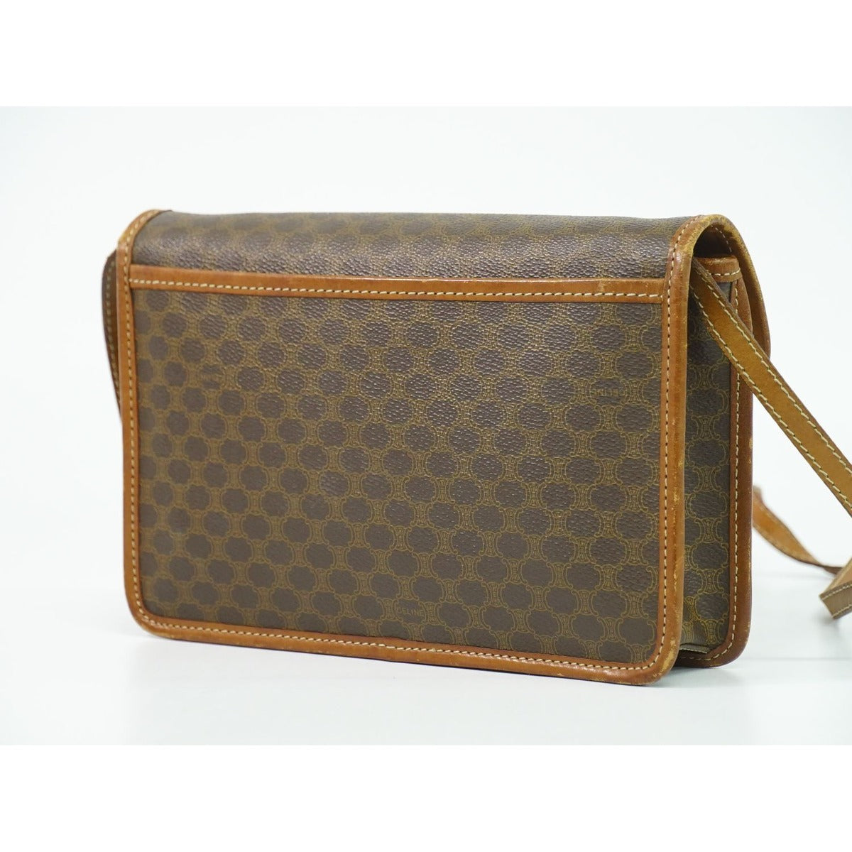 Celine Macadam 2-Way Shoulder Bag Clutch Pochette Brown — view 2