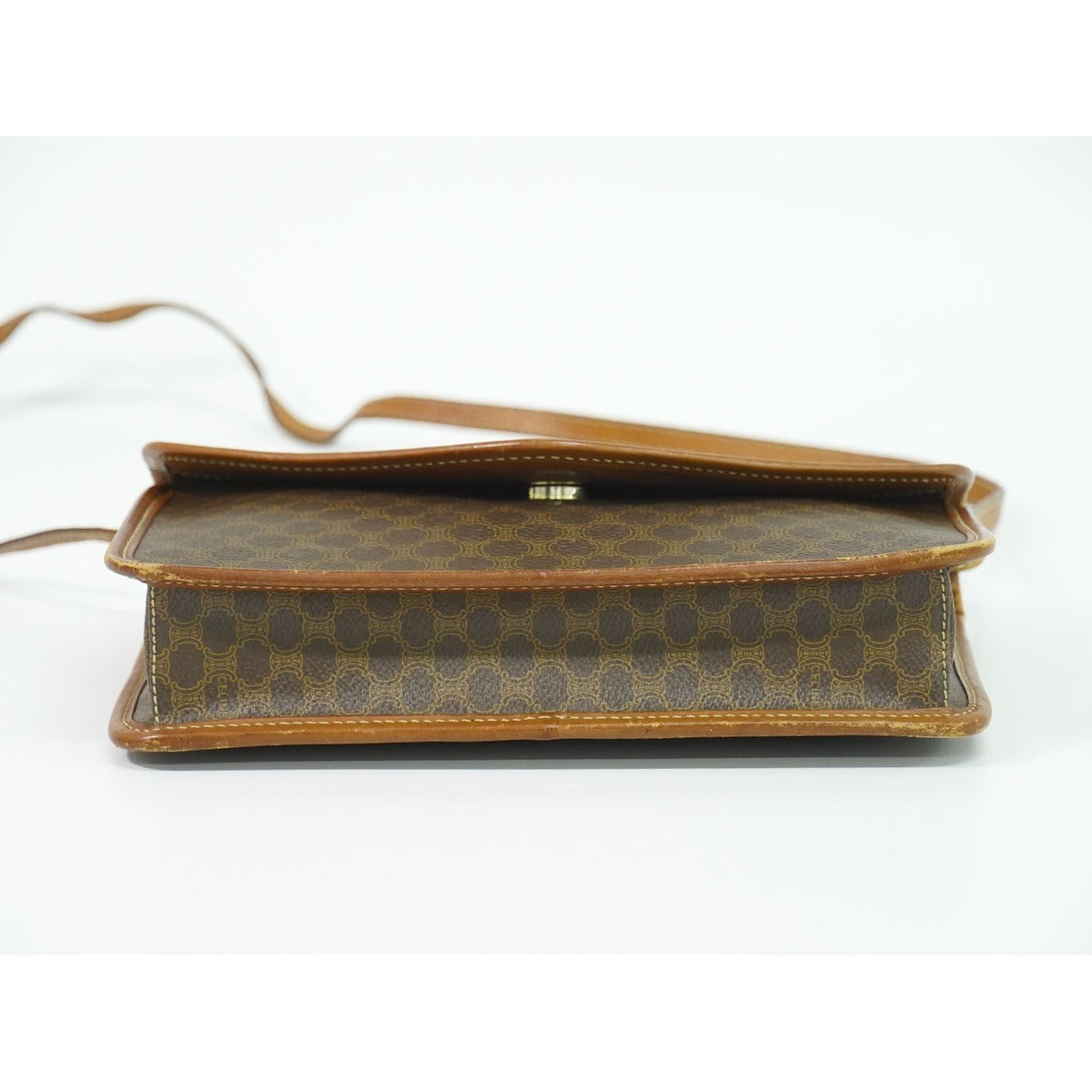 Celine Macadam 2-Way Shoulder Bag Clutch Pochette Brown — view 3