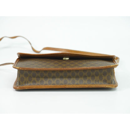 Celine Macadam 2-Way Shoulder Bag Clutch Pochette Brown — view 3