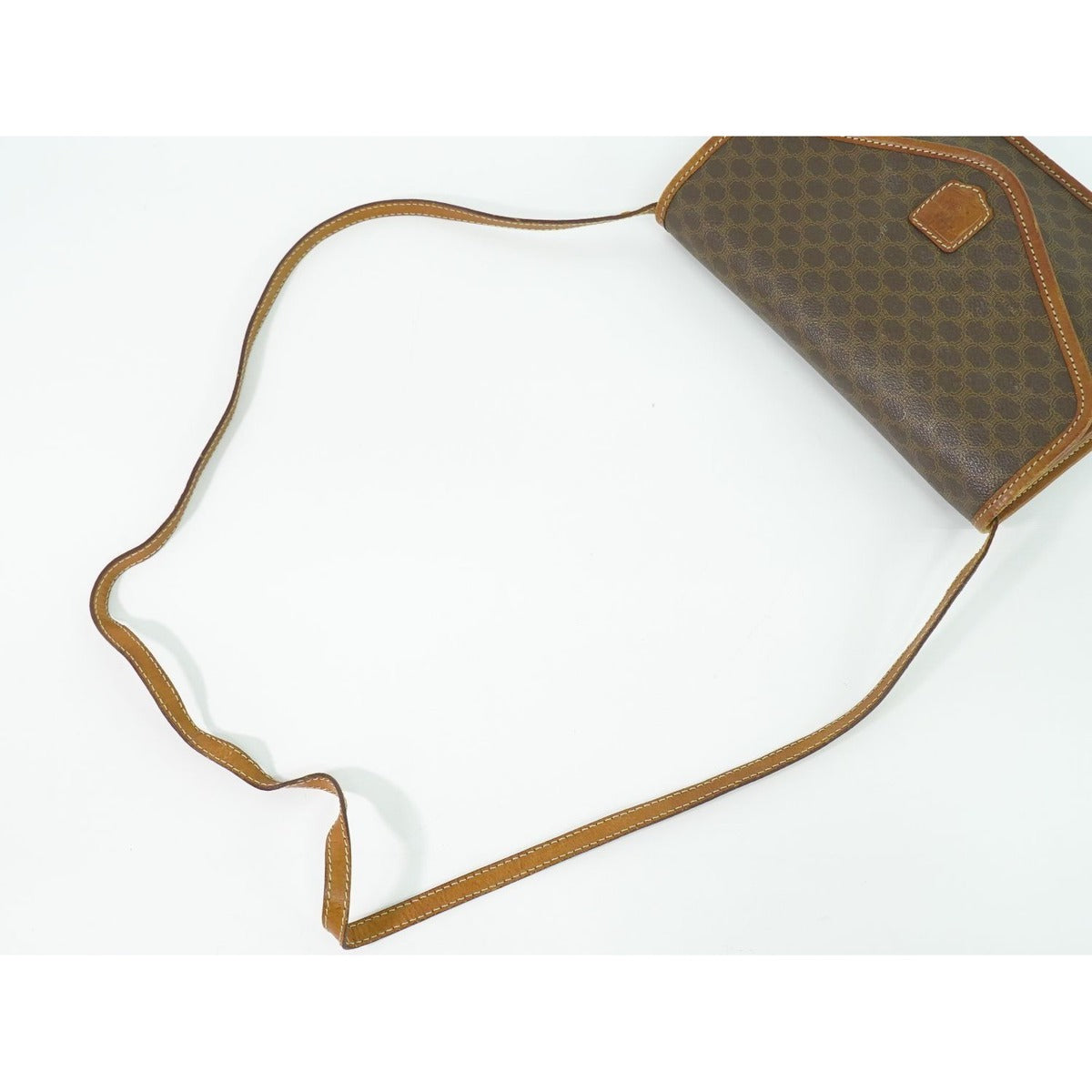 Celine Macadam 2-Way Shoulder Bag Clutch Pochette Brown — view 4