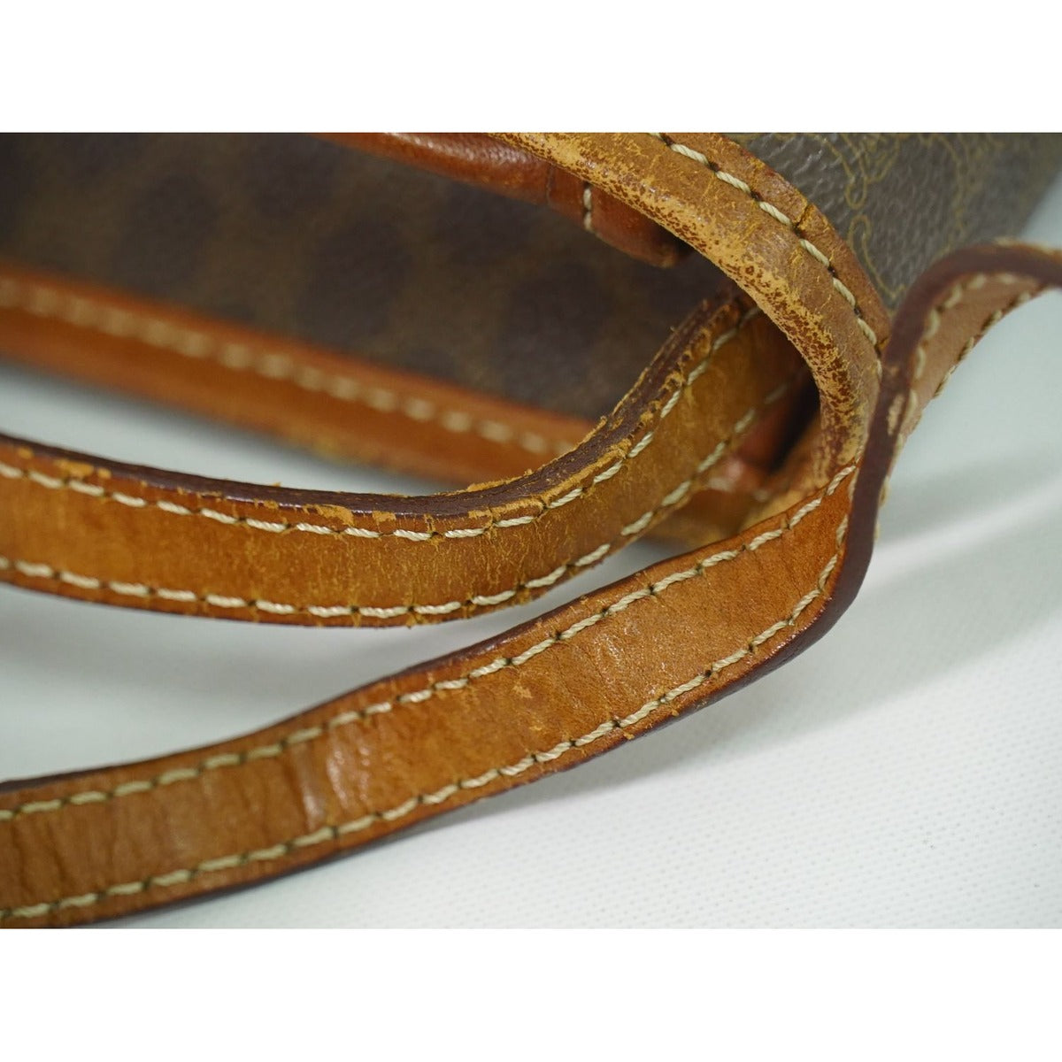 Celine Macadam 2-Way Shoulder Bag Clutch Pochette Brown — view 5