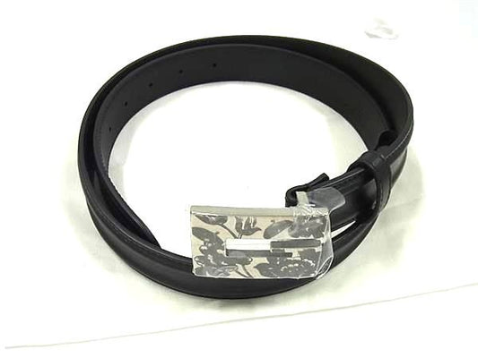 Gucci 709979 Memorable Buckle Leather Flower Pattern Buckle Belt Size 90 36