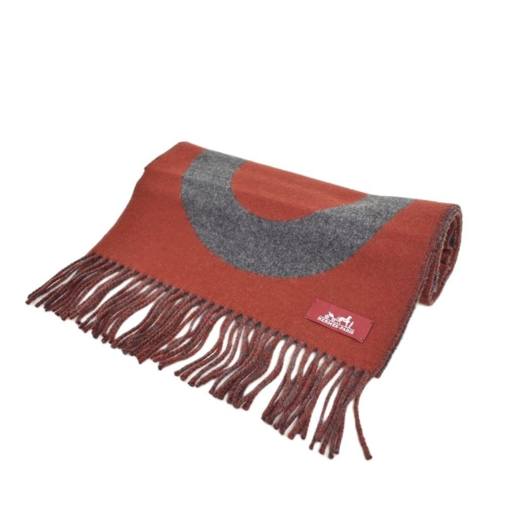 Hermes Grand Mall Scarf Cashmere Red